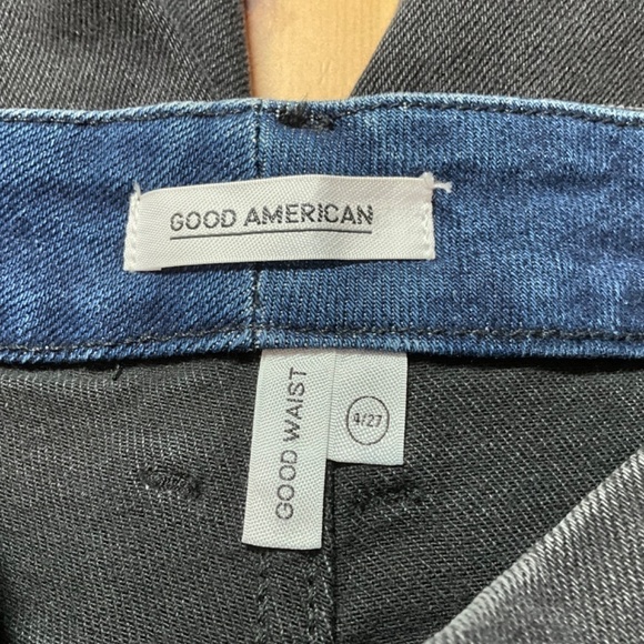 GOOD AMERICAN Good Waist Skinny Jeans 2 Colour 5 Pocket Raw Step Hem US Sz 4 27 - Picture 4 of 11